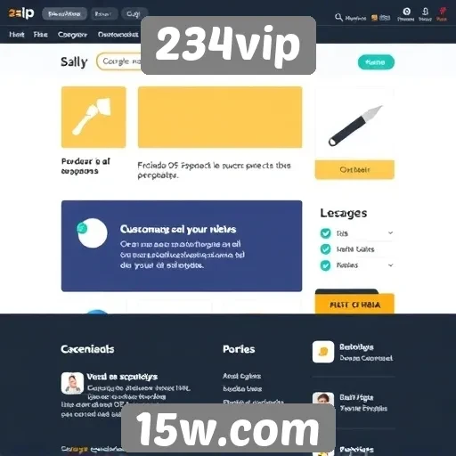 Interface do usuário do site 234vip analisada